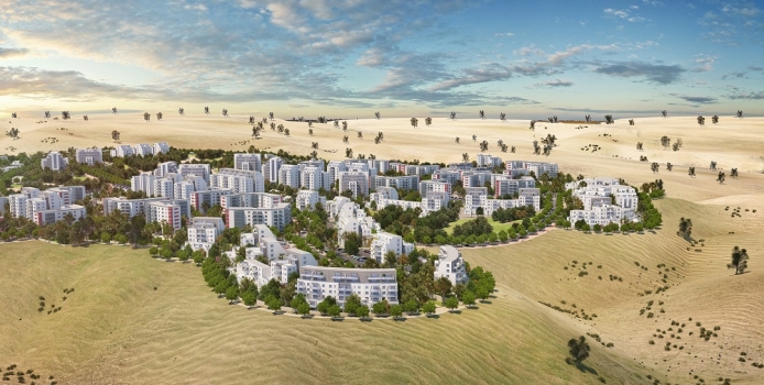 הדמייה: דימונה  - מבט קרוב ממזרח