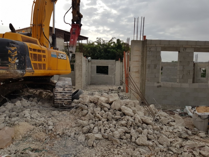 כפר קאסם שלד מבנה (צילום:רשות מקרקעי ישראל)